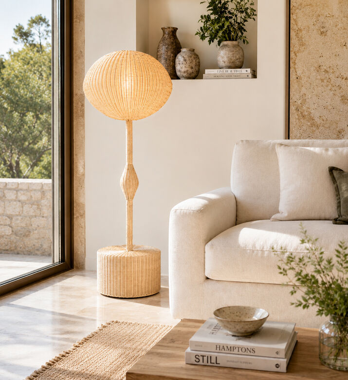 Versmissen Rattan Spherical Lamp, Packshot View
