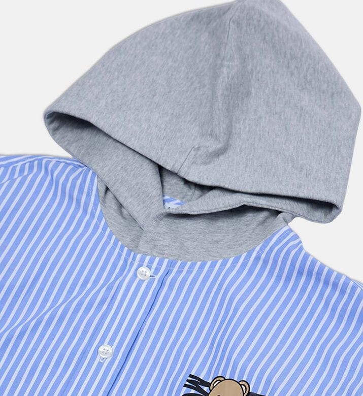 Moschino BKT Striped Hooded Shirt, Packshot View Moschino BKT Striped Hooded Shirt, Packshot View