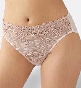 Wacoal Floral-embroidery Mid-rise Briefs, Pink, Xl, Model View