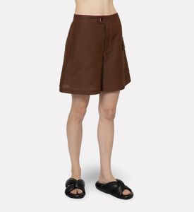 Marni Button Closure Wide-leg Shorts, Model View