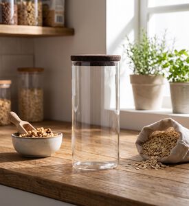 Sagaform Nature Cork Lid Glass Storage Jar, Model View