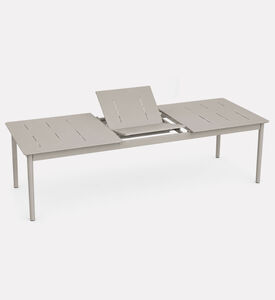 Home Deco and More Aluminum Butterfly-extension Dining Table, Taupe, Packshot View