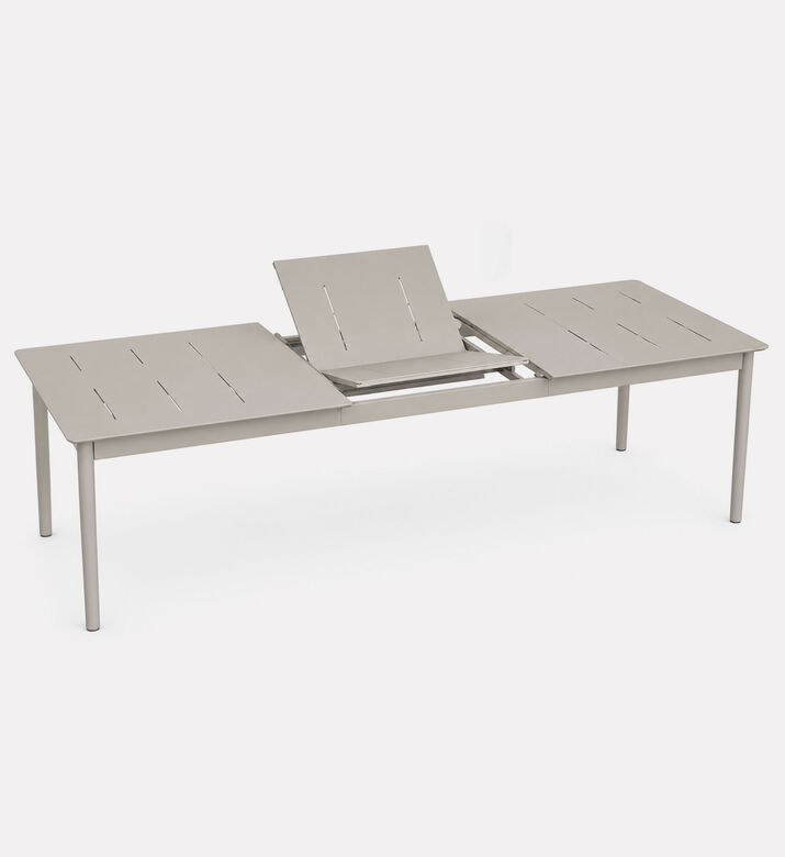 Home Deco and More Aluminum Butterfly-extension Dining Table, Taupe, Packshot View