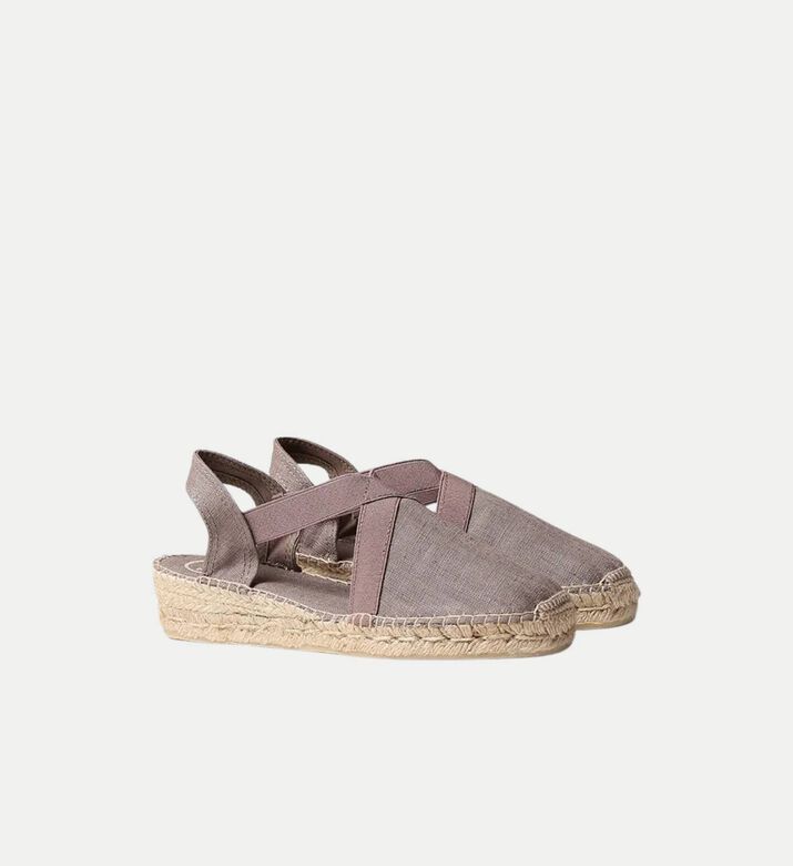 Toni Pons Verona Linen Comfort Wedge Espadrille, Taupe, Eu-35, Packshot View