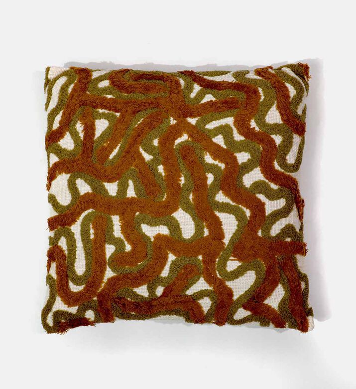 Home Deco and More Scribble Cotton Square Cushion, Packshot View