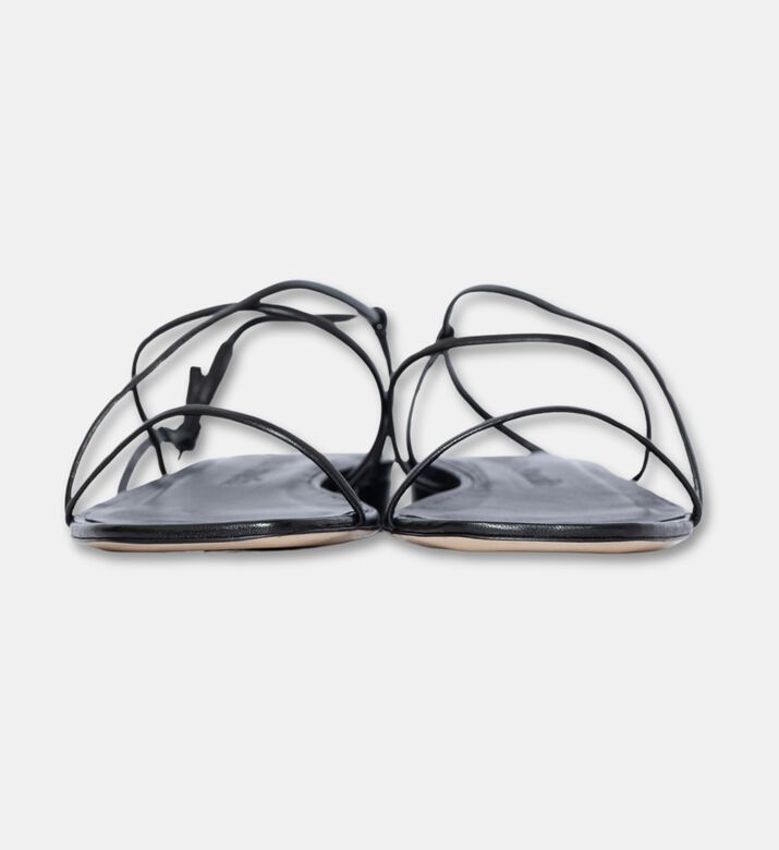 Studio Amelia Bias Asymmetric Strap Flats, Black, Eu-41, Packshot View