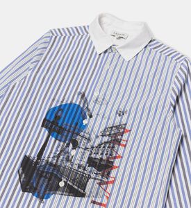 قميص كلاسيكي بطبعة مخططة