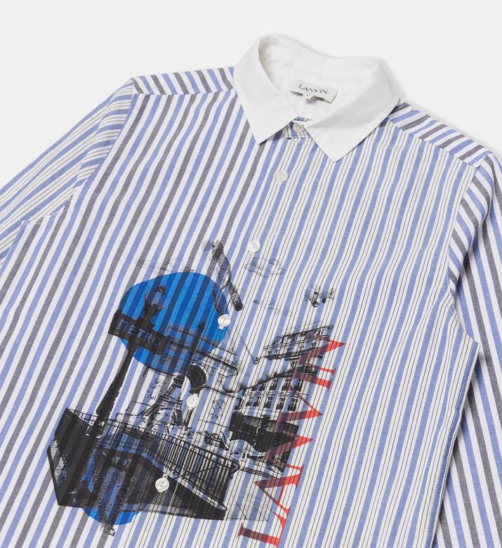 قميص كلاسيكي بطبعة مخططة