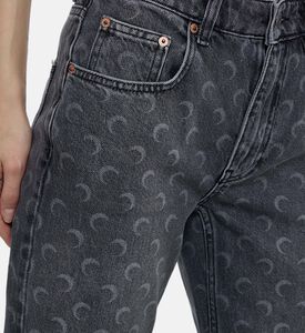 Marine Serre Moon Laser Dark Straight-leg Jeans, Model View