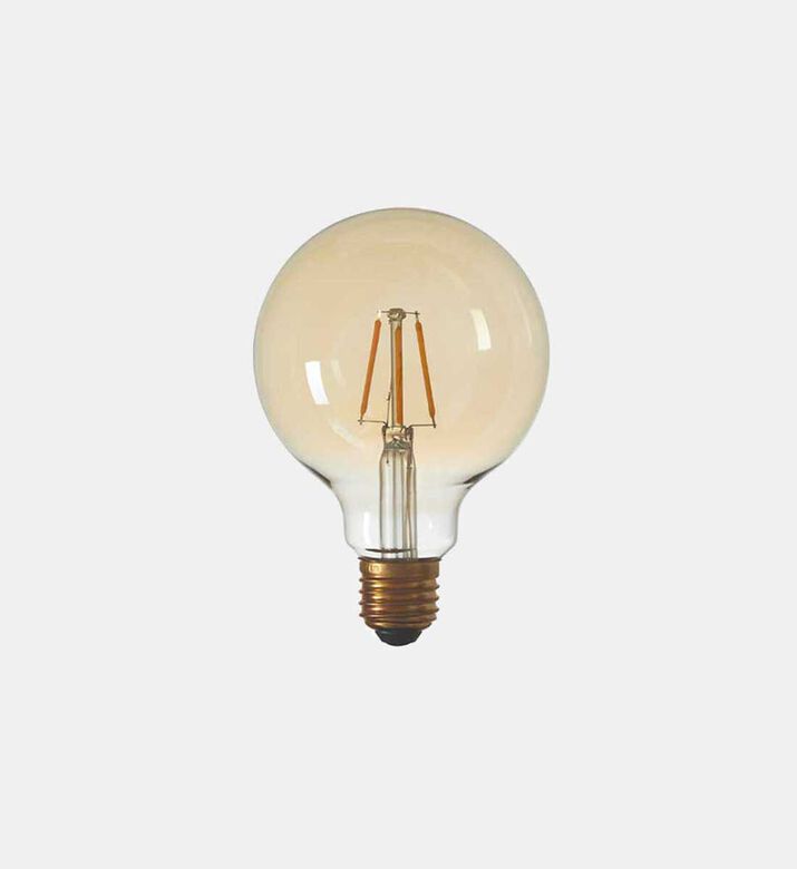 Light and Living Dimmable Glass Led Bulb Amber Light, Gold, 9.5-cm, Packshot View
