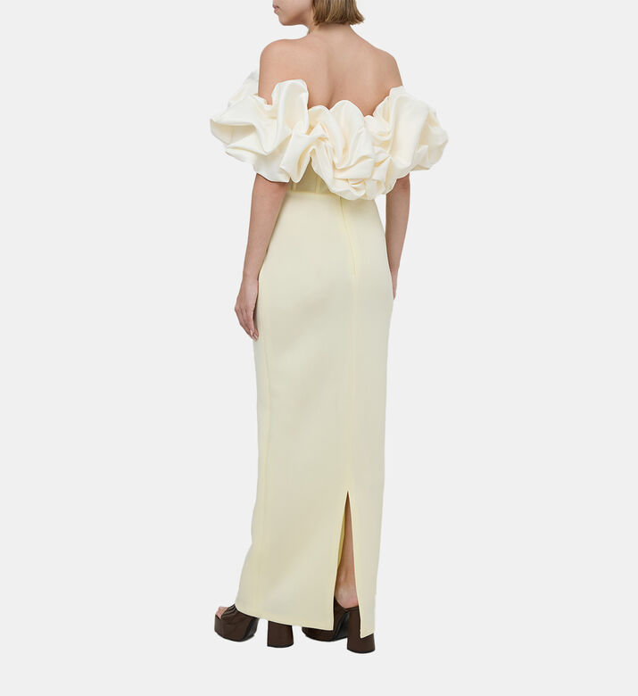 منتفخ قبالة الساتان الكتف مع Bodycon النيوبرين