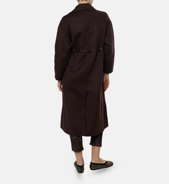 Ba and Sh Tie Closure Long-sleeve Coat, Model View