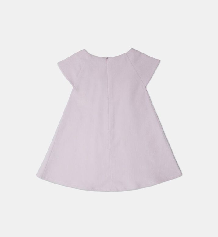 Rose Grape Flared Corduroy Dress