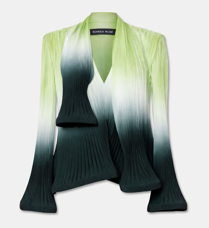 Rowen Rose Pleated Ombre Long-sleeve Shirt, Packshot View