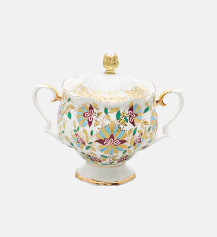 Katerina Pink Flowers Sugar Bowl