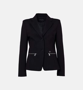 جاكيت طويل الأكمام بزر واحد