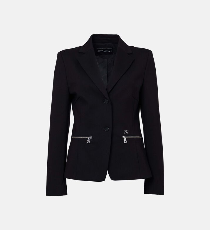 جاكيت طويل الأكمام بزر واحد