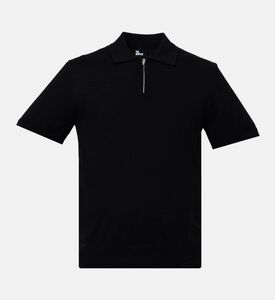 Zipped Knitted Polo