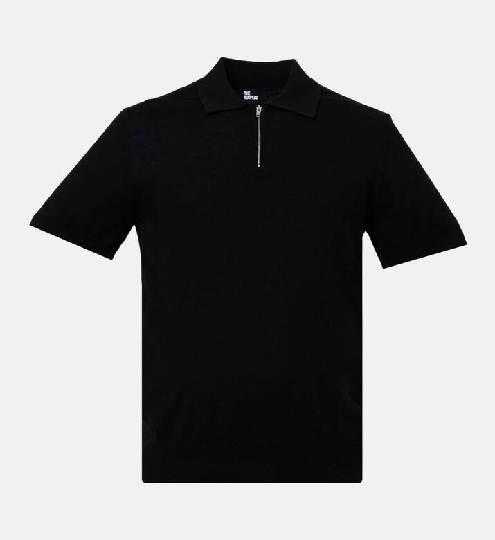 Zipped Knitted Polo