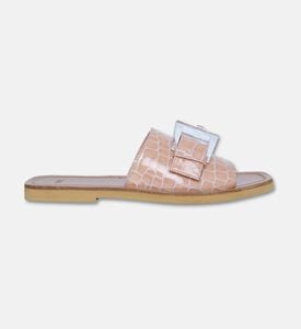 N 21 Croc-embossed Slide Sandals, Pink, Eu-39, Packshot View
