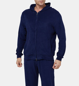 سويت شيرت قطن بغطاء رأس بسحاب