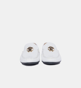 Leather Embossed Buckle Loafers Leather Embossed Buckle Loafers