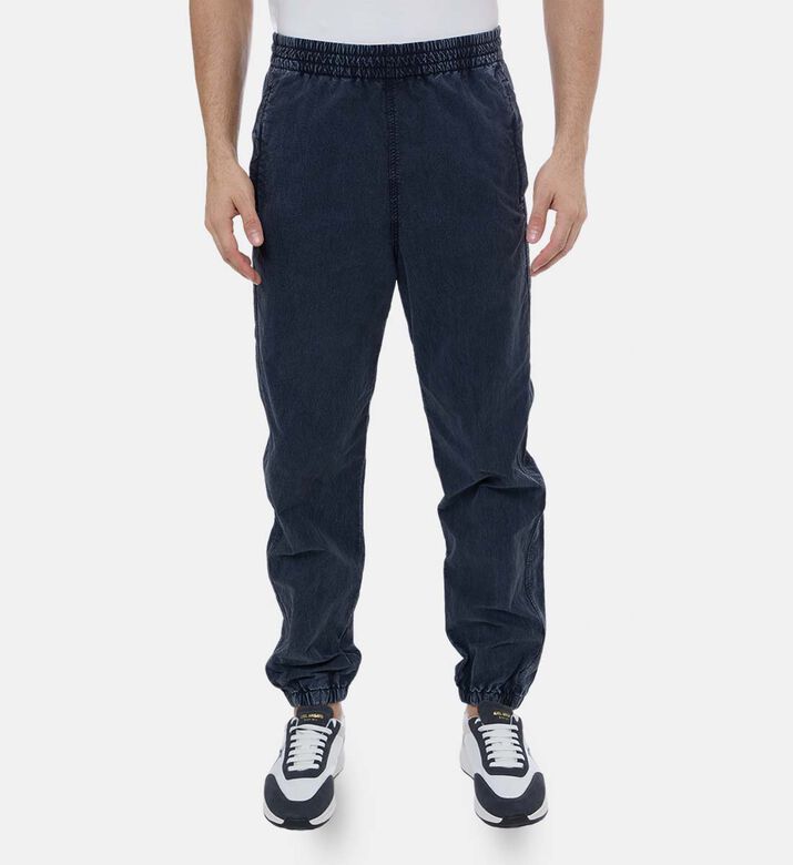 Washed-effect Cuffed Trousers