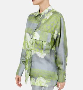 قميص بياقة مطبوعة للحديقة