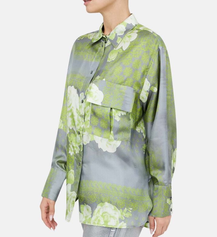 قميص بياقة مطبوعة للحديقة