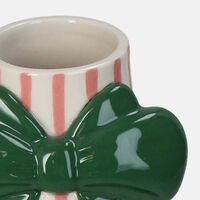 Bow Striped Stoneware Vase