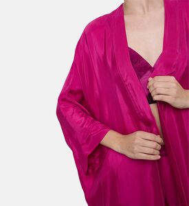 Niluu Drawstring Closure Long-sleeve Kaftan, Model View