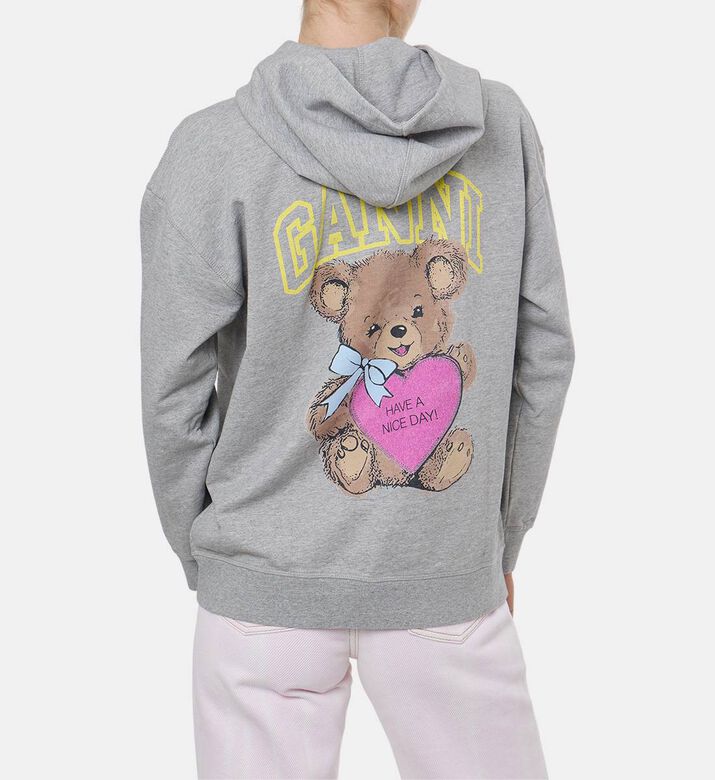 Ganni Oversized Zip Closure Hoodie, Model View