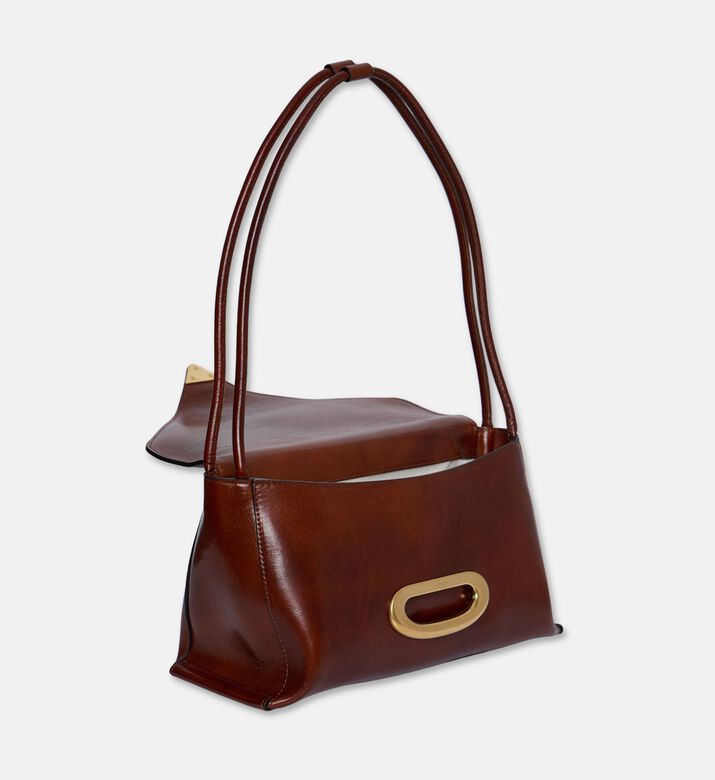 Wandler Veneto Shoulder Linen Bag, Brown, Packshot View