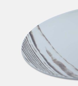 Spal Abstract Stripe Wood Dinner Plate, Packshot View