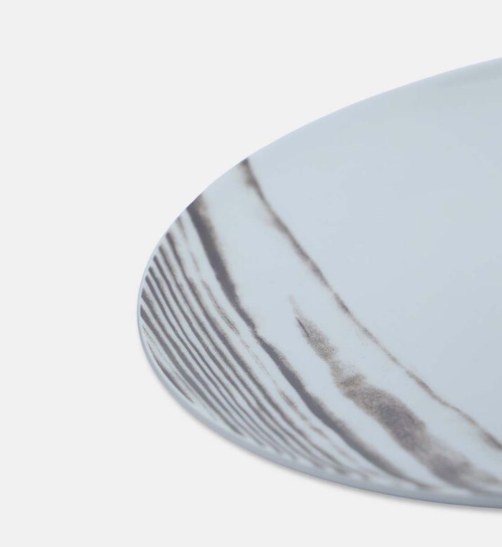 Spal Abstract Stripe Wood Dinner Plate, Packshot View