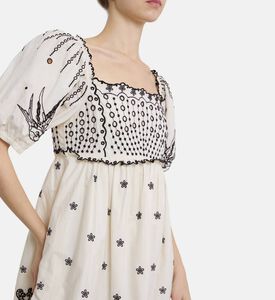 فستان كينغسلي متوسط الطول بياقة ملتفة حول العنق