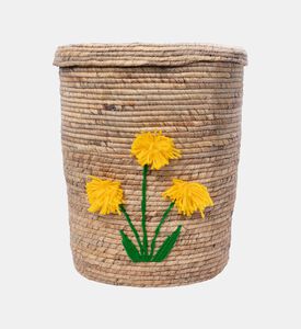 Home Deco and More Seagrass Floral Elongated Basket, Packshot View