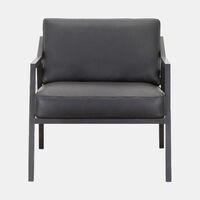 Rhen Oak Leather Arm Chair