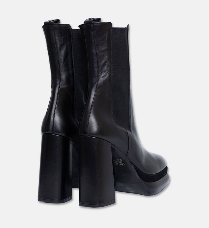 Albano High Platform Heel Suede Boots, Black, Eu-40, Packshot View