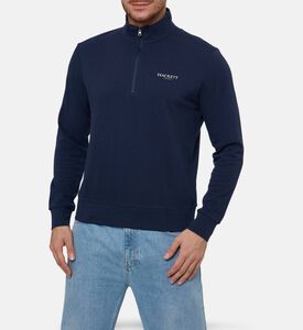 Hackett London Heritage Zip Fastening High Neck Sweater, Model View