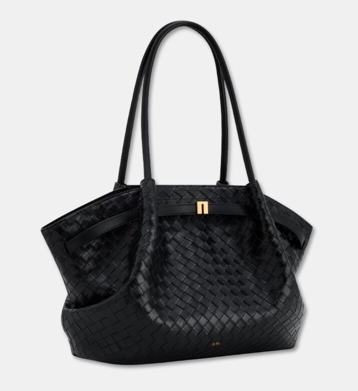 JW PEI Bag Hana L Weave, Black, Packshot View
