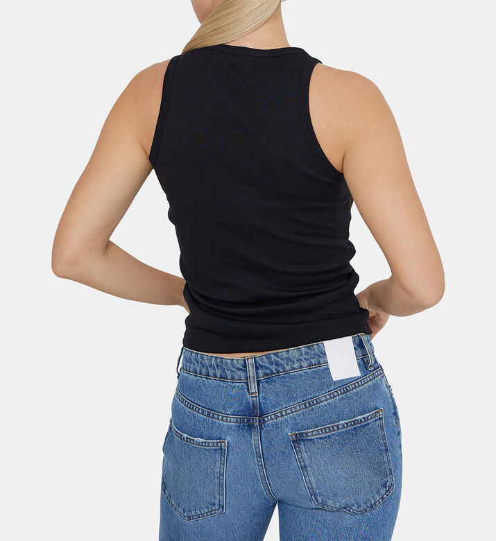 بلوزة بدون أكمام جيرسيه مرنة مع ايموجي