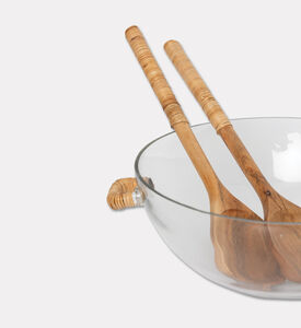 Home Deco and More Bamboo Side Handles Bowl, Packshot View