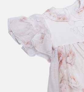 فستان شيفون لامع بنقشة أزهار