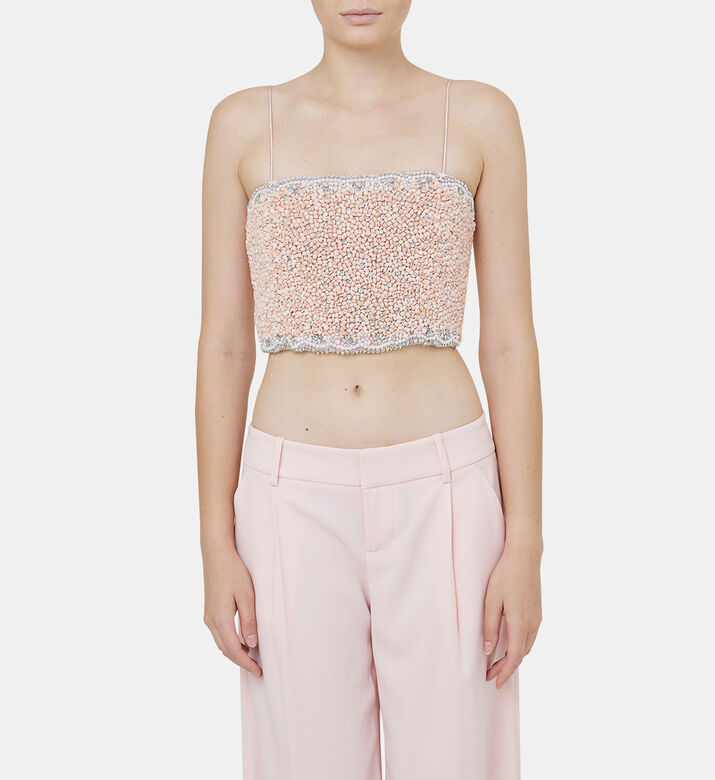 Ceresi Embellished Spaghetti Strap Top