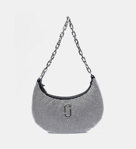 حقيبة صغيرة بأحجار راين وتصميم مقوس