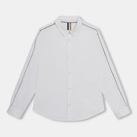 Boy Contrast Piping Poplin Shirt