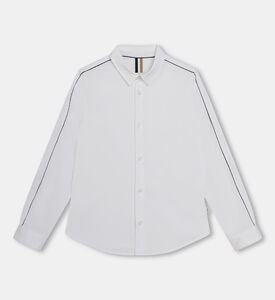 Boy Contrast Piping Poplin Shirt