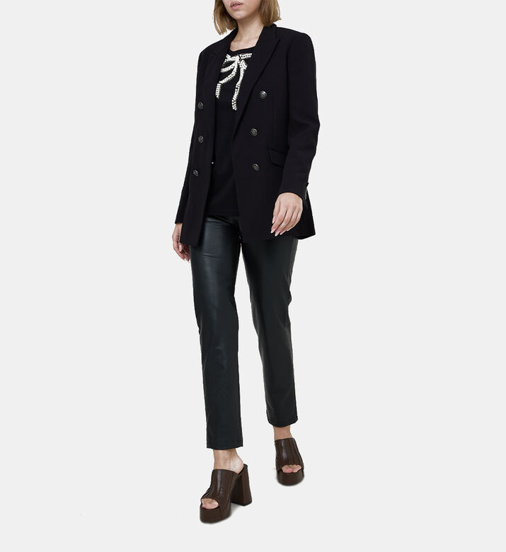 Elastic Waistband Slim-fit Pants