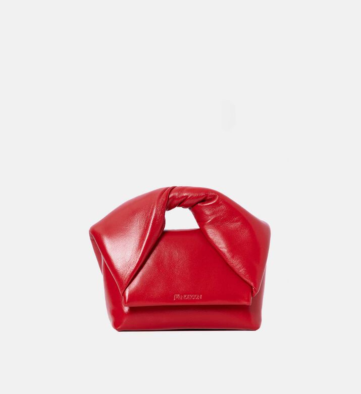 Leather Top Handle Small Twister Bag